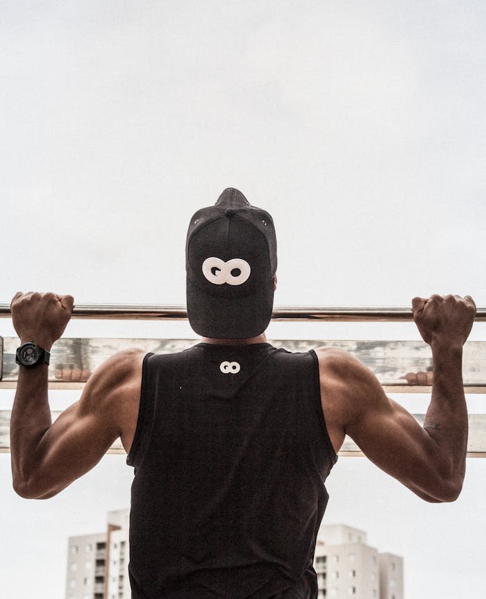 Man Doing Pull-Ups